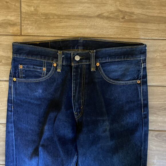 Levi's 505 Denim Jeans 33x30 Dark Wash Straight Leg - Picture 2 of 8